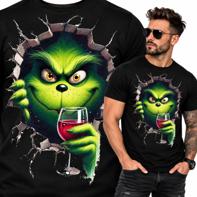 KOSZULKA ŚWIĄTECZNA GRINCH WINO
